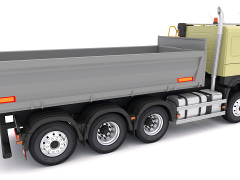 Camion benne Volvo FMX Tridem 8x4 Modèle 3D