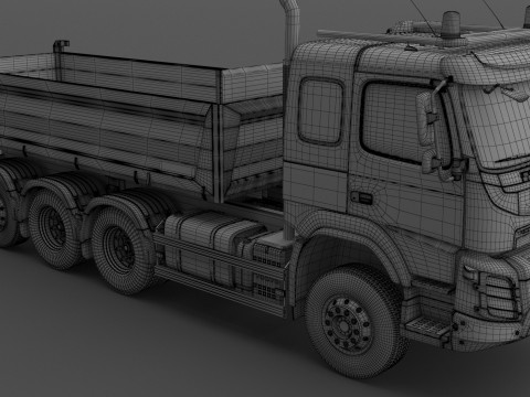 Camion benne Volvo FMX Tridem 8x4 Modèle 3D