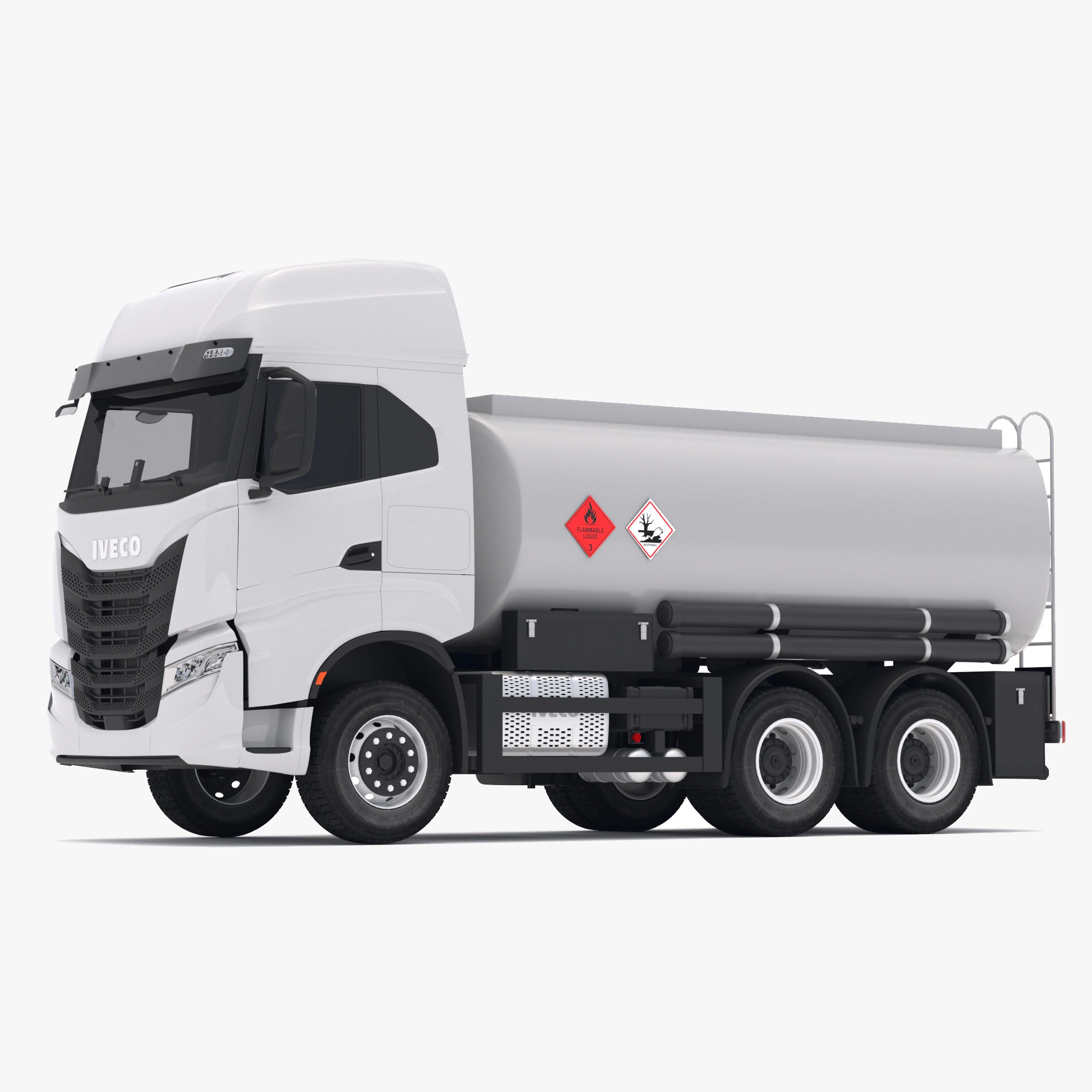 Iveco S-WAY Tanker Truck 6x2 3D Model .c4d .max .obj .3ds .fbx .stl .blend 