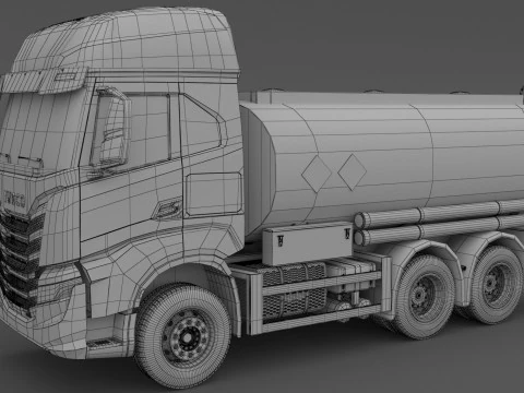 Iveco S-WAY Tanker Truck 6x2 3D Model