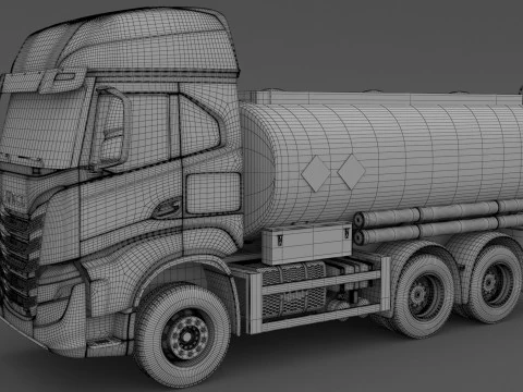 Iveco S-WAY Tanker Truck 6x2 3D Model