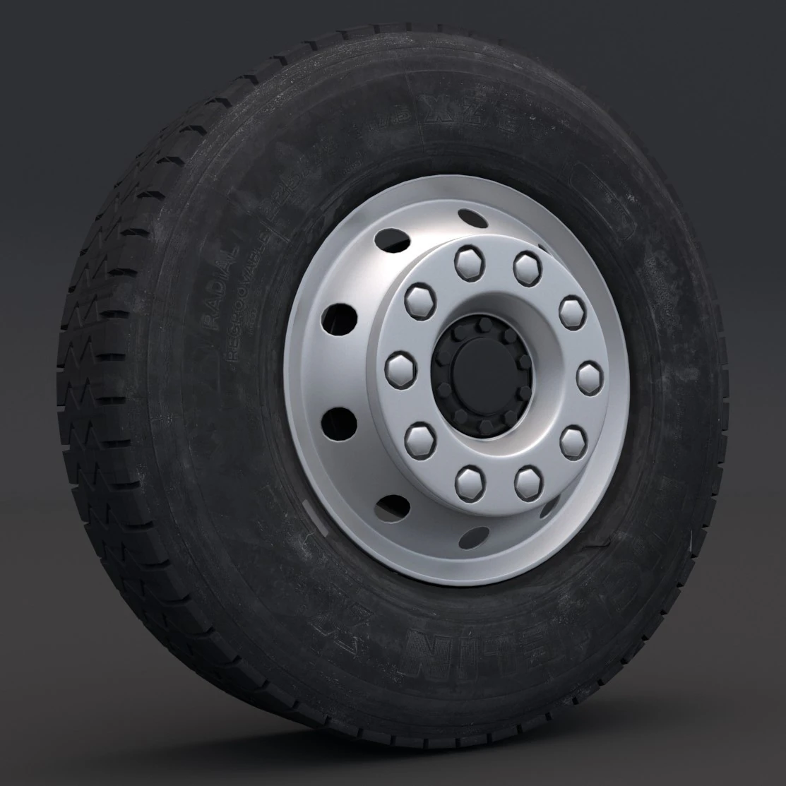 Off-Road Wheel 02 3D Model .c4d .max .obj .3ds .fbx .stl .blend 