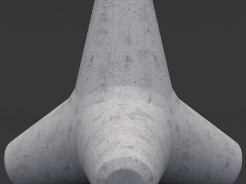 Tétrapode en béton Modèle 3D
