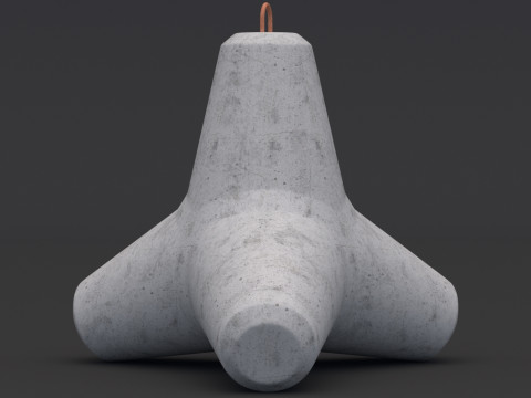 कंक्रीट टेट्रापॉड 3D मॉडल