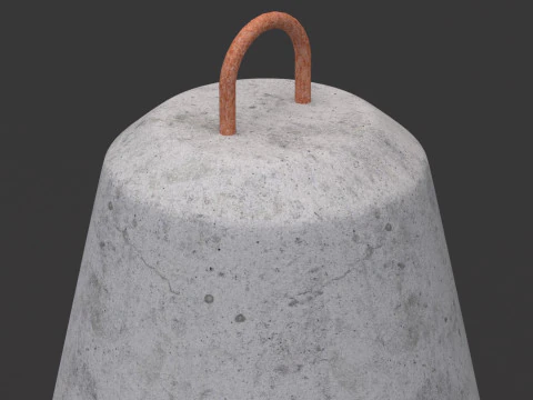 Concrete Tetrapod 3D Model
