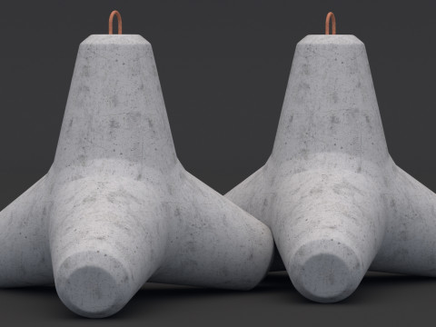कंक्रीट टेट्रापॉड 3D मॉडल