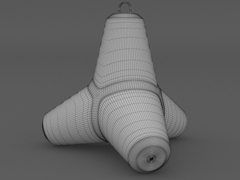 कंक्रीट टेट्रापॉड 3D मॉडल