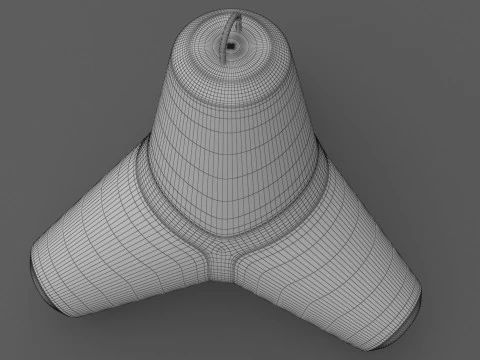 Concrete Tetrapod 3D Model