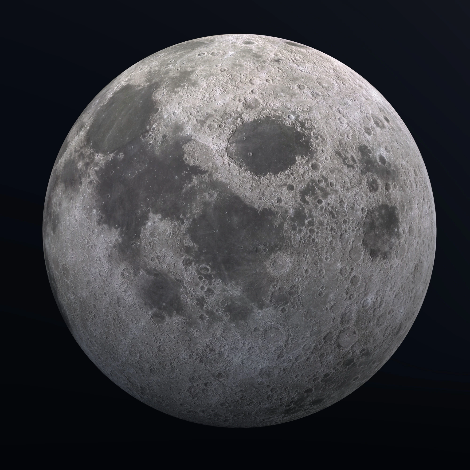 Moon 8K 3D Model .c4d .max .obj .3ds .fbx .stl .blend 