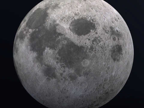 Księżyc 8K Model 3D