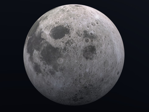 Lua 8K Modelo 3D