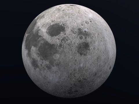 Moon 8K 3D Model