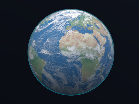 Планета Земля 16K 3D Модель