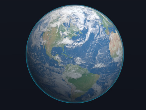 Планета Земля 16K 3D Модель