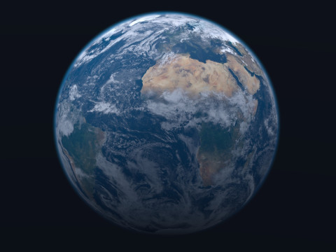 지구 행성 v2 26K 3D 모델