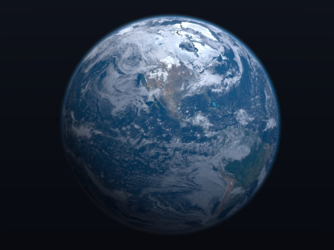 지구 행성 v2 26K 3D 모델