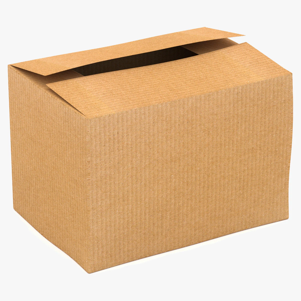 Cardboard Box 01 3D Model .c4d .max .obj .3ds .fbx .stl .blend 