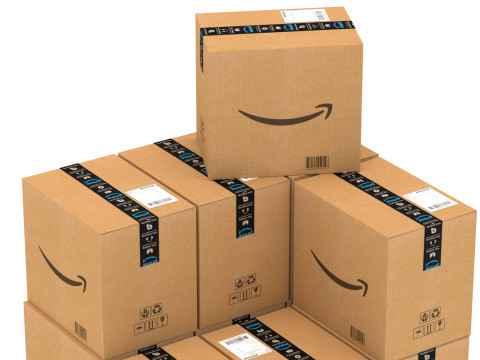 亚马逊带托盘纸板箱 3D 模型