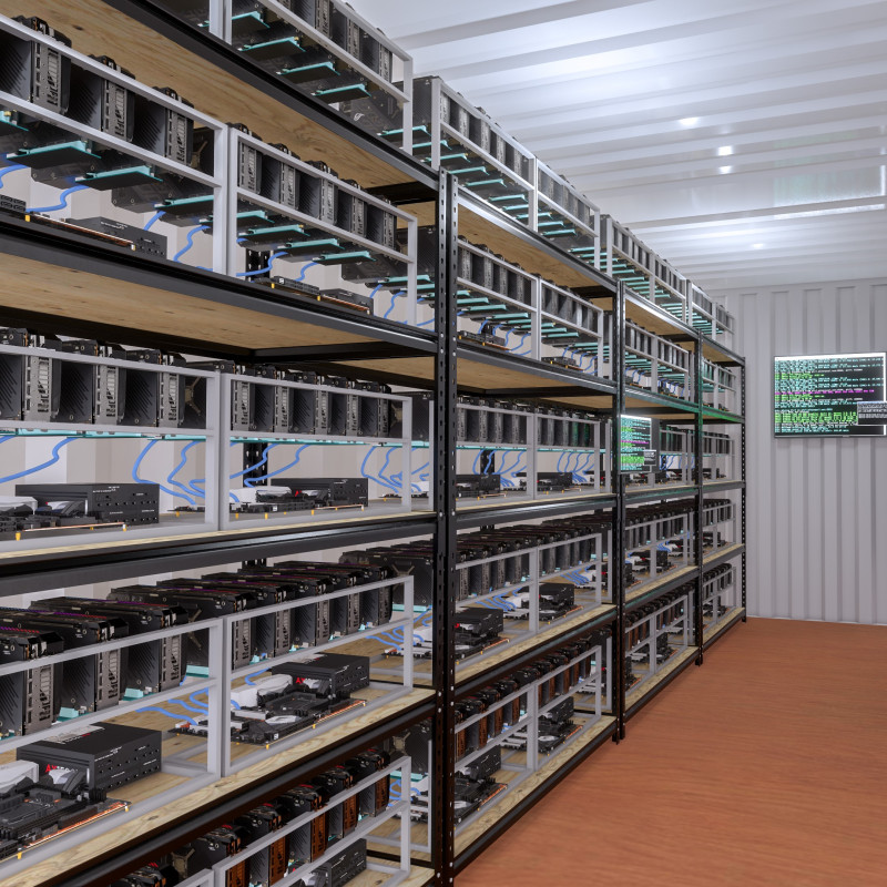 Güneş Panelli Madencilik Çiftliği Konteyneri 3D Model .c4d .max .obj .3ds .fbx .stl .blend 