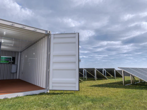 Mining Farm Container with Solar Panel 3D Model