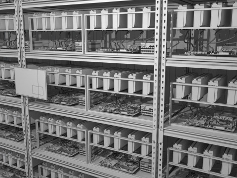 Güneş Panelli Madencilik Çiftliği Konteyneri 3D Model