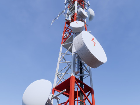 Telekommunikations-Mobilfunkmast 3D Modell