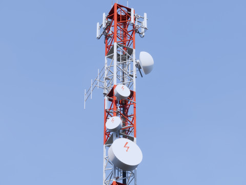 电信蜂窝塔 3D 模型