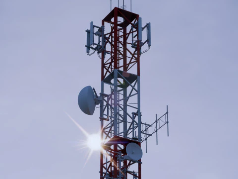 通信基地局 3Dモデル