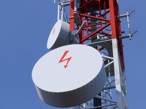 电信蜂窝塔 3D 模型