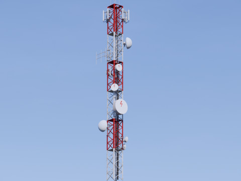 电信蜂窝塔 3D 模型