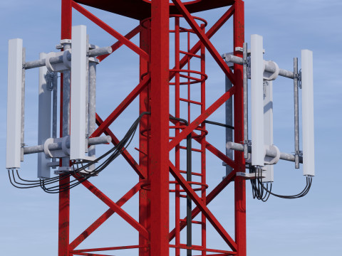 电信蜂窝塔 3D 模型