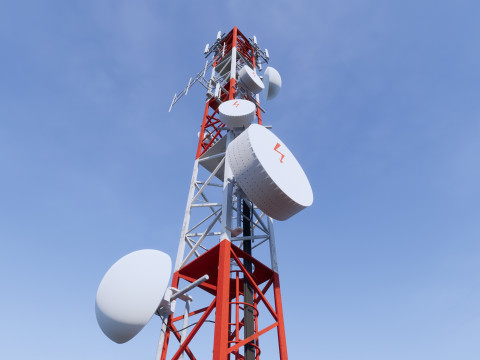 电信蜂窝塔 3D 模型