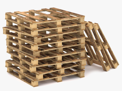 औद्योगिक पैलेट 3D मॉडल