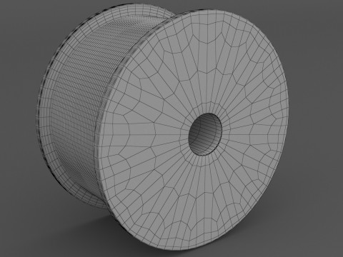 나무 케이블 드럼 3D 모델