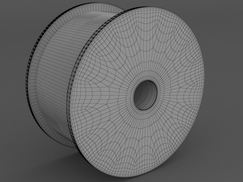 나무 케이블 드럼 3D 모델