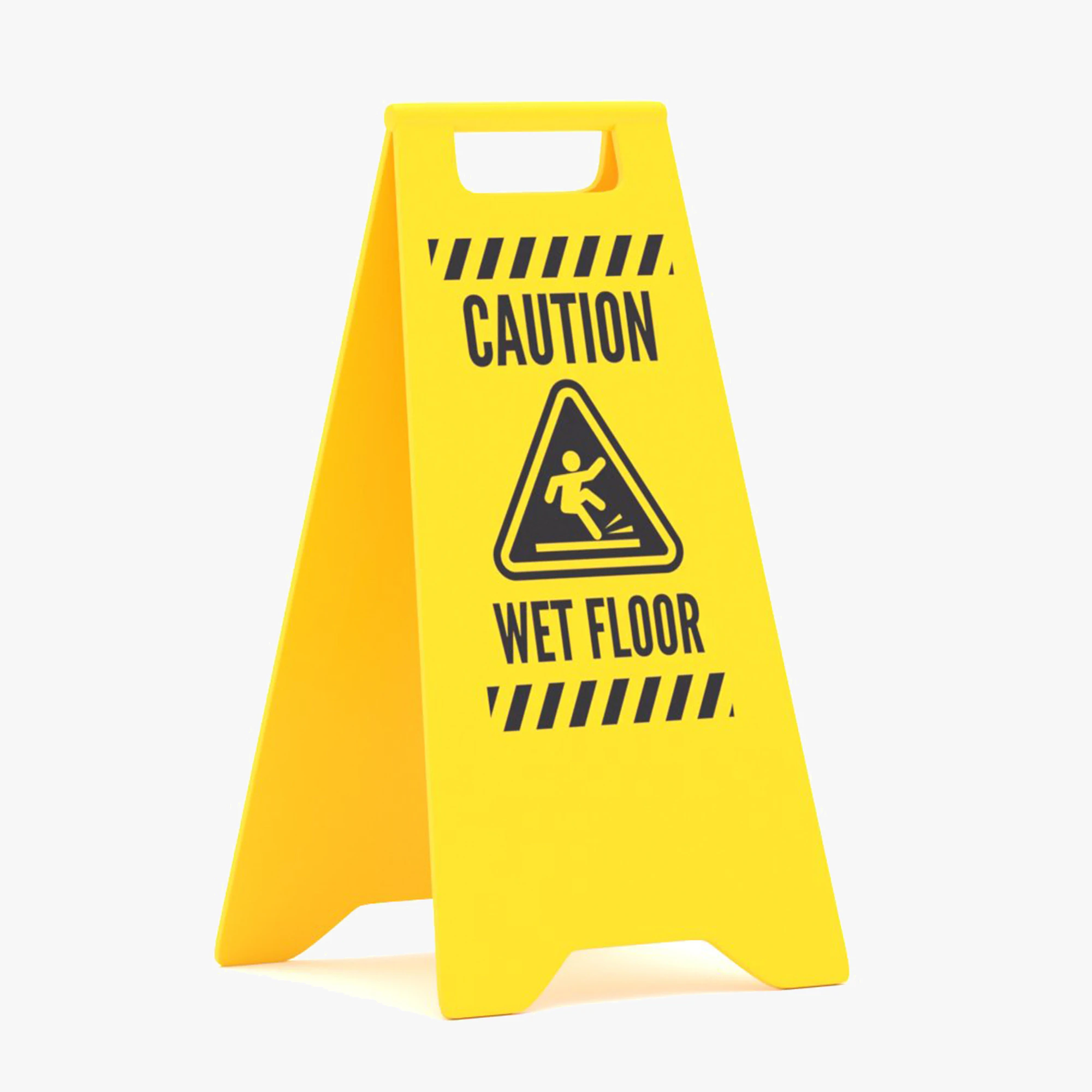 Segno del pavimento bagnato Modello 3D .c4d .max .obj .3ds .fbx .stl .blend