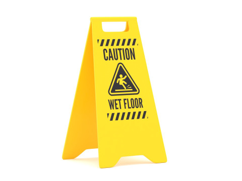 Tanda Lantai Basah Model 3D