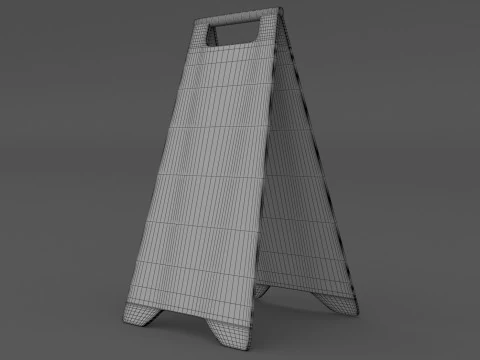 Segno del pavimento bagnato Modello 3D