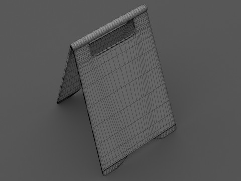 Tanda Lantai Basah Model 3D