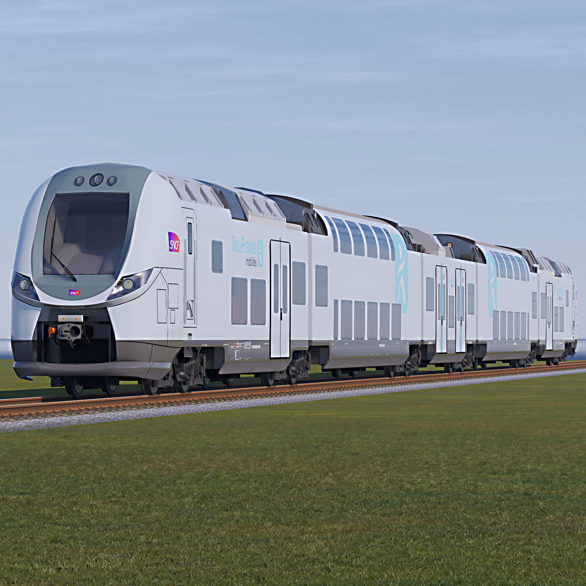 Bombardier Omneo Regio 2N Clear 3D Model .c4d .max .obj .3ds .fbx .stl .blend 