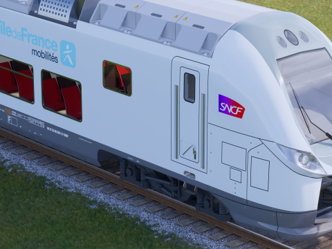 Bombardier Omneo Regio 2N Trasparente Modello 3D