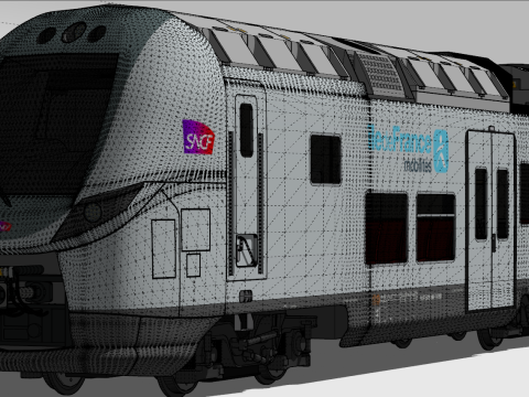 Bombardier Omneo Regio 2N Trasparente Modello 3D