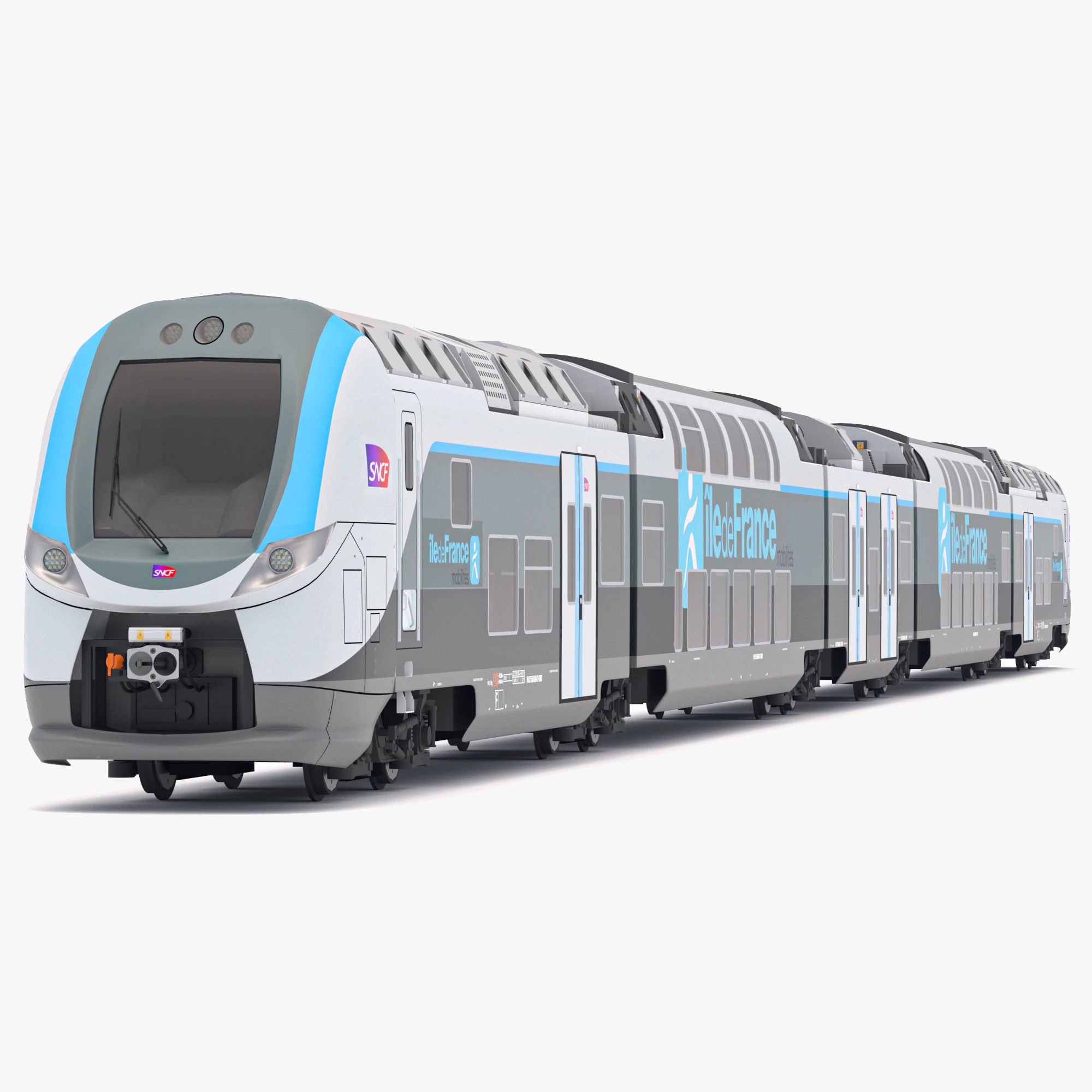 Bombardier Omneo Regio 2N 3D Model .c4d .max .obj .3ds .fbx .stl .blend 