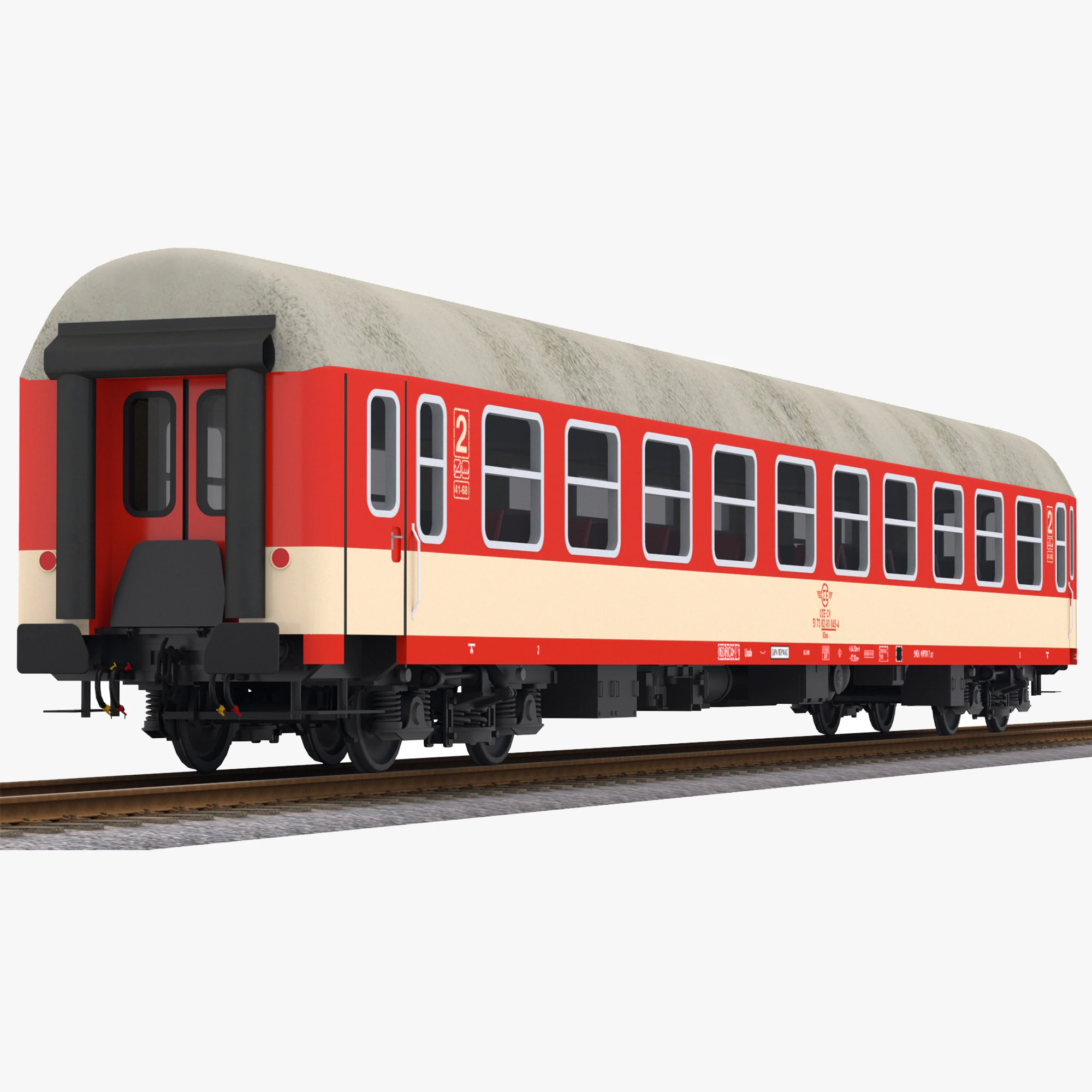 Carrozza ferroviaria passeggeri Ose Veb UIC-Y Modello 3D .c4d .max .obj .3ds .fbx .stl .blend 
