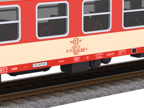 オセベブ UIC-Y 客車車両 3Dモデル