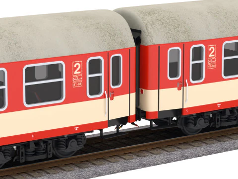 Carrozza ferroviaria passeggeri Ose Veb UIC-Y Modello 3D