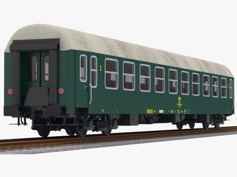 Ose Veb UIC-Y Personenzugwagen grün 3D Modell