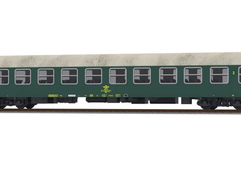 Ose Veb UIC-Y Passenger Train Car Green 3D Model
