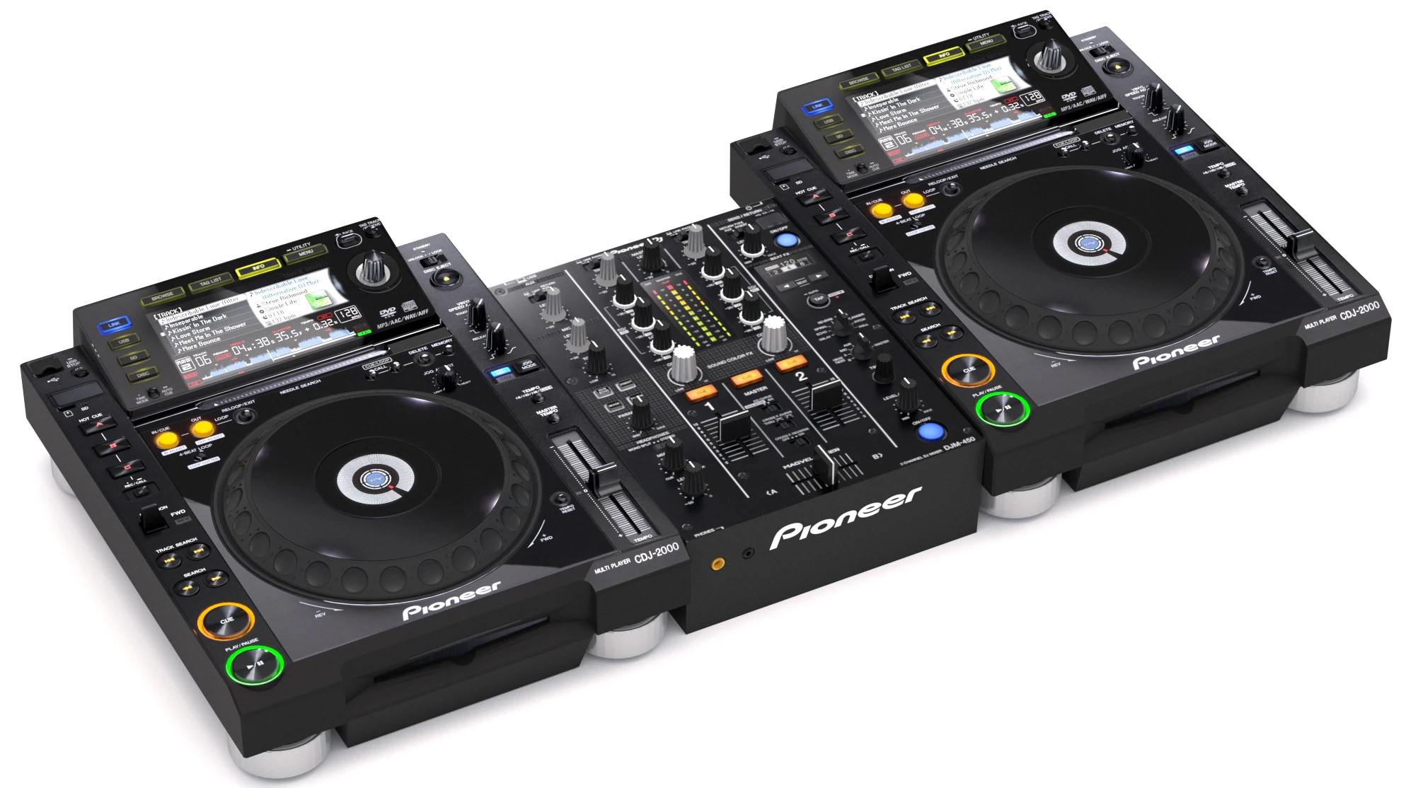 Pioneer dj set 2 3D Model .c4d .max .obj .3ds .fbx .stl .blend 