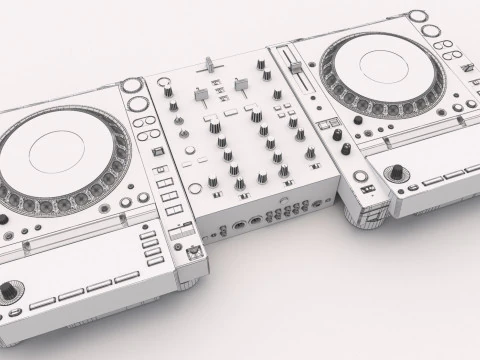 Pioneer dj set 2 3D Model